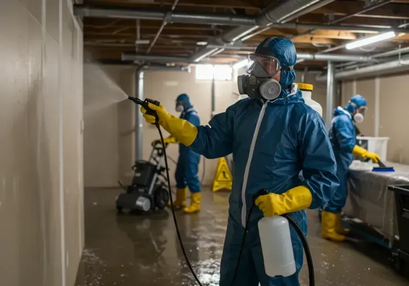 Basement Sanitization and Antimicrobial Treatment process in Zion, IL